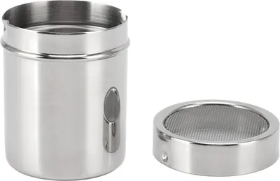 Obrázek produktu pro Sypátko na cukr z nerezové oceli vhodné pro styk s potravinami, odolné, nerezové, univerzální dávkovač na sůl, cukr a pepř