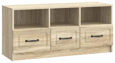Zdjęcie produktu dla Szafka pod telewizor vidaXL z drewna dębowego Sonoma, 102 x 34,5 x 47 cm, materiał drewnopochodny