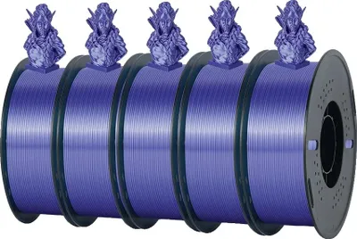 Obrázok produktu pre filament pre 3D tlačiarne, hodvábny PLA, viacfarebný, hodvábny fialový