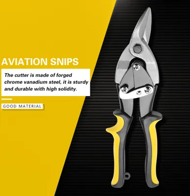 Image de Aviation Snip Left Cut Offset Aviation Tin Cutting Shears for Iron Sheet (TU-2100C)