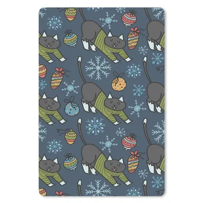 Produktbild von MuchoWow® Mauspad Mousepad Katzen - Schnee - Weihnachtskugel - Muster 40x60 cm - Mousepads - Maus Mat - Pad - Mausunterlage - Schreibtisch Accesoire