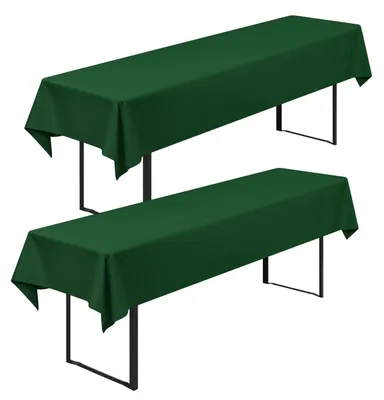 Obrázok produktu pre Poťahy na stoly (2 kusy), tmavozelené, 250 x 100 cm, polyester, možné prať
