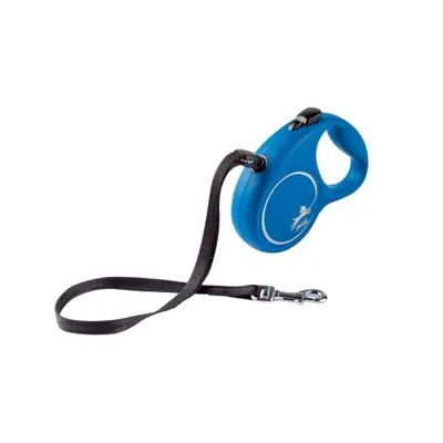 Produktbild von Flexi Hundeleine 5m, Blau, Größe M, Classic, Automatikleine