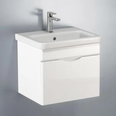 Zdjęcie produktu dla Umywalka z szafką pod umywalkę, szerokość 50 cm, 1 szuflada
