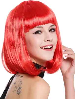 Produktbild von WIG ME UP Perücke Longbob glatt Pony Rot 0073-3-PC13