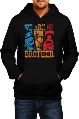 Produktbild von Herren Kapuzenpullover Japan Anime Manga One Manga Piece Anime We Are Brothers We Are Brothers, Man L / Schwarz