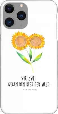Produktbild von Mr. & Mrs. Panda Iphone 11 Pro Handyhülle Blume Sonnenblume - Weiß - Geschenk, Handy Case, Beste Freundin, Garten, Vertrauen, Sonnenblumen, Premium Kunststoff