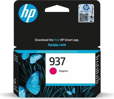 Image de Cartouche d'encre HP 937, Magenta, Authentique 4S6W3NE, Jet d'encre, 800 pages, OfficeJet Pro 9110/9120/9130/9720/9730