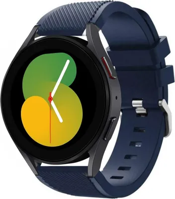Produktbild von Strap-it Samsung Galaxy Watch 5 - 40mm Silikonarmband (Dunkelblau)