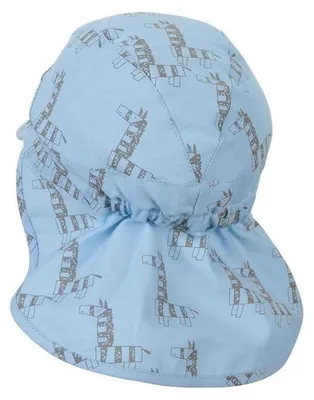 Produktbild von Sterntaler Schirmmütze mit Nackenschutz aus Baumwollstoff himmelblau 49