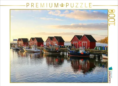 Produktbild von CALVENDO Puzzle Fischereihafen Boltenhagen | 1000 Teile Lege-Größe 64x48cm Foto-Puzzle für glückliche Stunden
