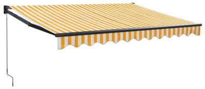 Obrázok produktu pre vidaXL Markíza žltá a biela 3,5x2,5 m látka a hliník
