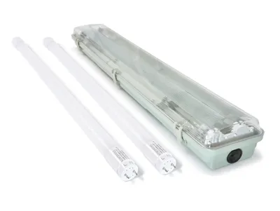 Produktbild von KOLORENO 2x LED-Leuchtstoffröhre 9W, Grau - 2x60cm - Kaltweiß (6000K)