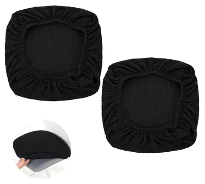 Elastische Bürostuhlbezüge 2er-Pack, 40-60 cm, Schwarz