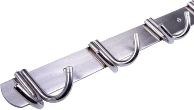 Produktbild von Kleiderhaken Garderobenhaken Edelstahl Wandgarderobe Garderobe Hakenleiste Haken E 1