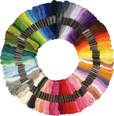 Produktbild von 100 Farben Stickgarn Set,Knüpfgarn,Garn für Freundschaftsbänder,Perlgarn,Embroidery Thread,Embroidery Floss,für Kreuzstichfaden,Flechten,Stickerei,5m