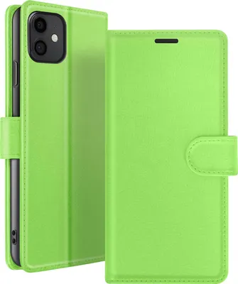 Image de Zanaé, étui à rabat pour iPhone 11 avec fermeture magnétique & poches pour cartes, vert