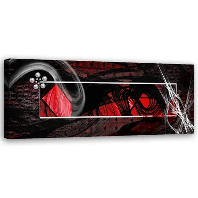 Image de Toile Le secret du rouge 90x30 Feeby Rouge image pour le mur prête à être accrochée
