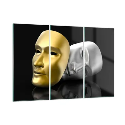 Produktbild von Bilder auf glas - Maske Theater Bühne Schauspieler - 165x110cm - Glasbilder - Wandbilder - Kunstdruck - Wanddekoration aus Glas - Glas Bilder - Wandbild auf Glas - GCE165x110-2432