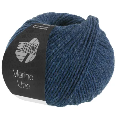 Produktbild von Lana Grossa MERINO UNO 50 g extrafeine Wolle mit Superwash-Ausrüstung 125 m Farbe 065 - Tintenblau