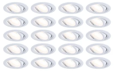 Image de Lot de 20 spots encastrables LED Paulmann FixedLED orientables
