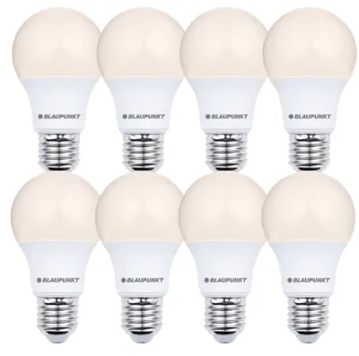 Produktbild von Blaupunkt Glühbirne e27 - Led Lampe - A60 Matt - 9W (80W) - 900 lm - 2700K Warmweiß Glühbirnen - Nicht-Dimmbar - 8er Set