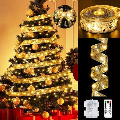 Productafbeelding van Btfarm 12 m - 120 leds - Kerstbandverlichting met afstandsbediening - 8 modi - Timer - Feest - Bruiloften - Warm wit
