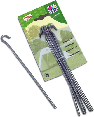 Obrázek produktu pro Pozinkované stanové kolíky 24 cm s otevřeným očkem 10 kusů