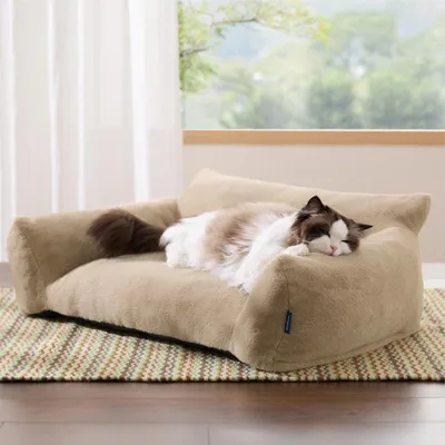 Produktbild von Katzenbett Hundesofa 76x51x25cm Kamel mit maschinenwaschbarem Bezug