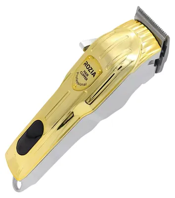 Image de Rozia, tondeuse à cheveux sans fil USB avec lame en acier et embouts, dorée