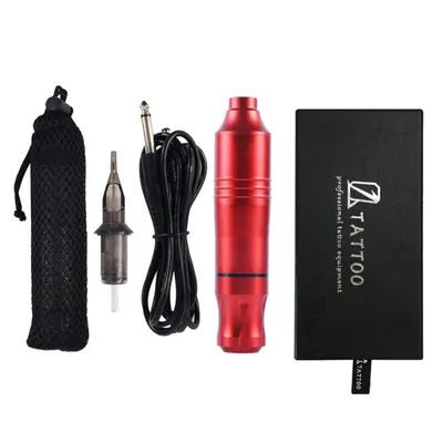 Produktbild von Professionelle Tätowiermaschine Motor Rotary Tattoo Pen Space Aluminium Augenbrauenpatrone Pen Make-up Kit