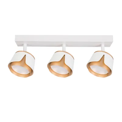 Zdjęcie produktu dla Reflektor sufitowy LED XUDO – GX53, 3-punktowy, biały złoty, obrotowy – Elegancka, regulowana lampa sufitowa do salonu