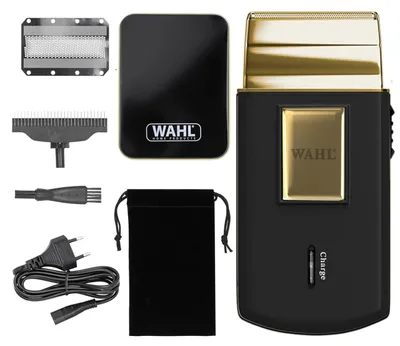 Produktbild von Wahl 07057-016, Folienschaber, Schwarz, Gold, 3,3 cm, 0,1 mm, Wechselstrom/Batterie, Nickel-Metallhydrid (NiMH)