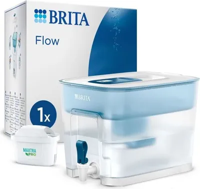 Immagine prodotto di Erogatore d'acqua BRITA Flow, capacità totale 8,2 l, 5,2 l di acqua filtrata, 1 cartuccia filtrante Maxtra Pro All-In-1