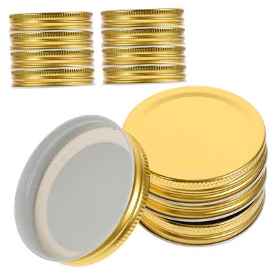Produktbild von 10 Stück 70 mm Einmachdeckel aus Weißblech für Weithalsgläser