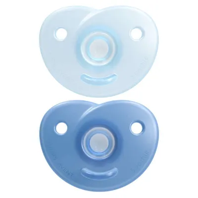Produktbild von Philips AVENT Soothie SCF099/21 Schnuller, Ultraweicher Schnuller, Kieferorthopädisch, Silikon, Junge, Spülmaschinenbeständig, 2 Stück(e)
