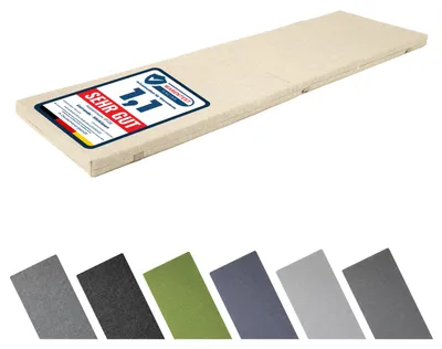 Produktbild von Garronda Bankauflage 120x40 cm ca. 4 cm dick Sitzkissen Outdoor für Gartenbank und Hollywoodschaukel Polster Auflage für Sitzbank wasserabweisend UV-beständig mit Bändern GD-0220 Cappuccino