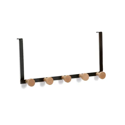 Immagine prodotto di ZELLER Appendiabiti a 5 ganci, nero 37,5x9x18cm