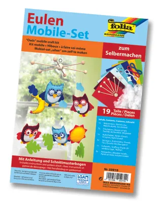 Produktbild von Folia Mobile-Set "Eulen", 19 Teile