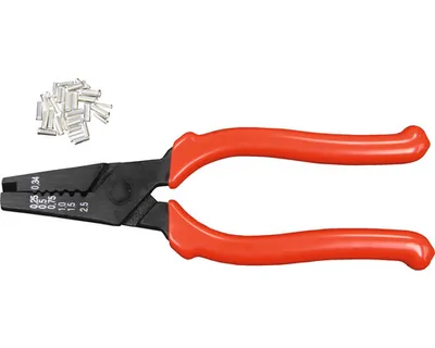 Image de Pince à sertir pour embouts de câbles, incl. 150 embouts, set
