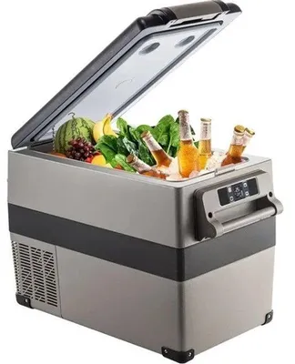 Obrázok produktu pre Mini chladnička – 55 litrov – 12V/24V/220V – s kompresorom – ideálna na kempovanie, cestovanie a outdoorové aktivity