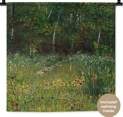 Produktbild von MuchoWow® Wandteppich Wandbehang Asnières - Vincent van Gogh 60x60 cm Tapisserie Dekoration Wandtuch - Dekorationen - Wand Decke
