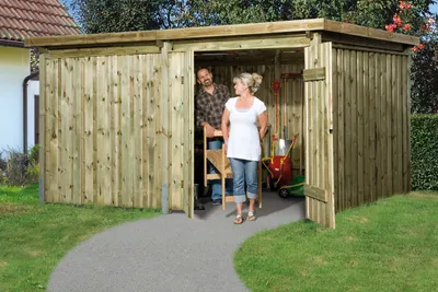 Productafbeelding van Weka platte dak schuur, opslagruimte, model 4