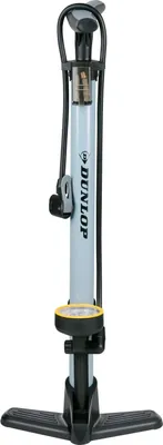 Immagine prodotto di Pompa per bicicletta Dunlop con manometro per valvole Dunlop, Schrader e francesi - Adattatore per giochi d'acqua e palloni incluso