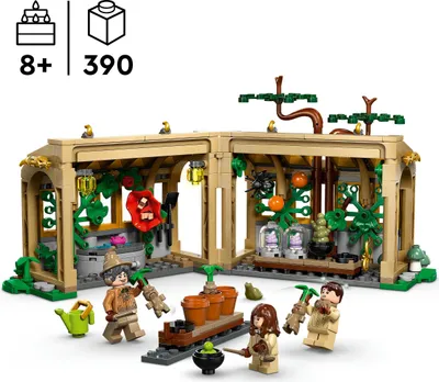 Produktbild von LEGO Harry Potter Schloss Hogwarts: Kräuterkundeunterricht – Spielset mit Neville Longbottom, Hermine Granger, Professor Sprout, 3 Alraunen und Gewächshaus – Geschenk für Kinder ab 8 Jahren – 76445