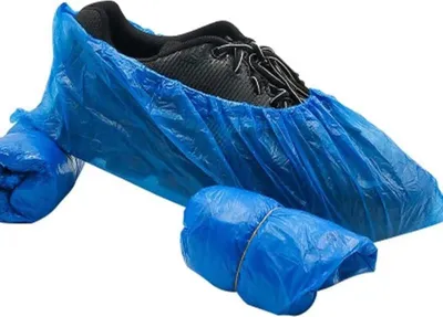 Produktbild von EWANTO Einweg Schuhüberzieher Überschuh wasserdichte Universalgröße 100er Pack blau HA-26