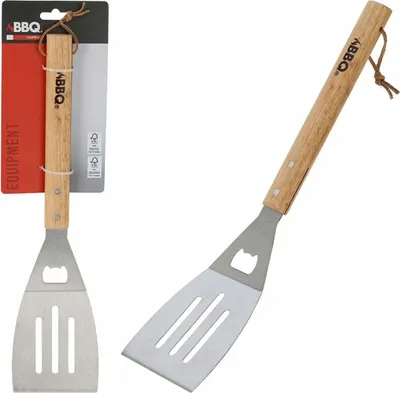Produktbild von Spatel mit Holzgriff und Edelstahlklinge, 41 cm, für Grill und Barbecue