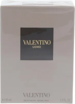A product box for Valentino Uomo Eau De Toilette.