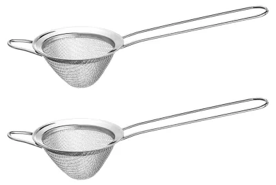 2er-Set Edelstahl-Teefilter, feinmaschig, 20 x 7 cm