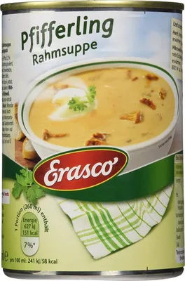 Produktbild von Erasco Pfifferling Rahmsuppe mit frischer Sahne und Pilzen 390ml